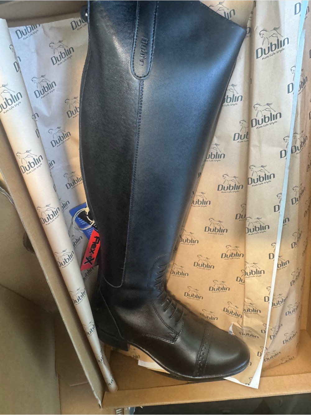 Dublin Holywell Black Field Boots, Size 7, Calf Wide Width, Regular Height - Picture 4 of 7